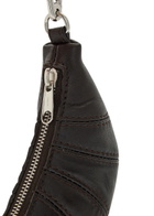 Lemaire Croissant Mini Leather bag Charm - Chocolate - One Size