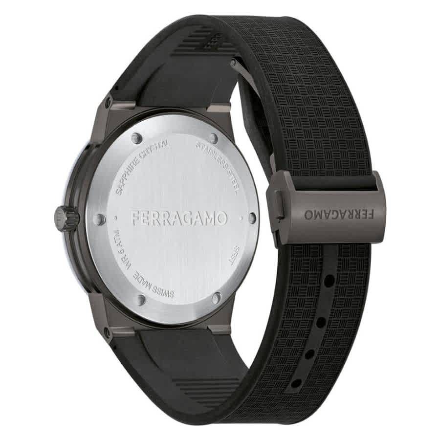 Ferragamo Infinity Sapphire Quartz Black Dial Mens Watch SFST00224