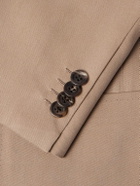Brioni - Soffio Double-Breasted Silk-Twill Blazer - Neutrals