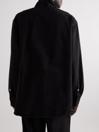 Raf Simons - Logo-Appliquéd Cotton-Denim Shirt - Black