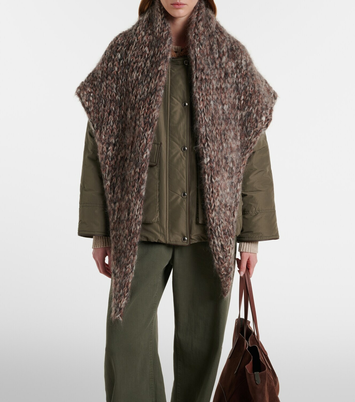 Brunello Cucinelli Mohair-blend poncho