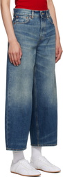 6397 Blue Cropped Roomy Jeans