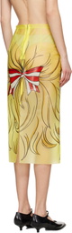 Pushbutton Yellow Crying Girl H-Line Midi Skirt