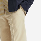 A.P.C. Men's Pieter Textured Cotton Pin Tuck Pleat Trousers in Beige