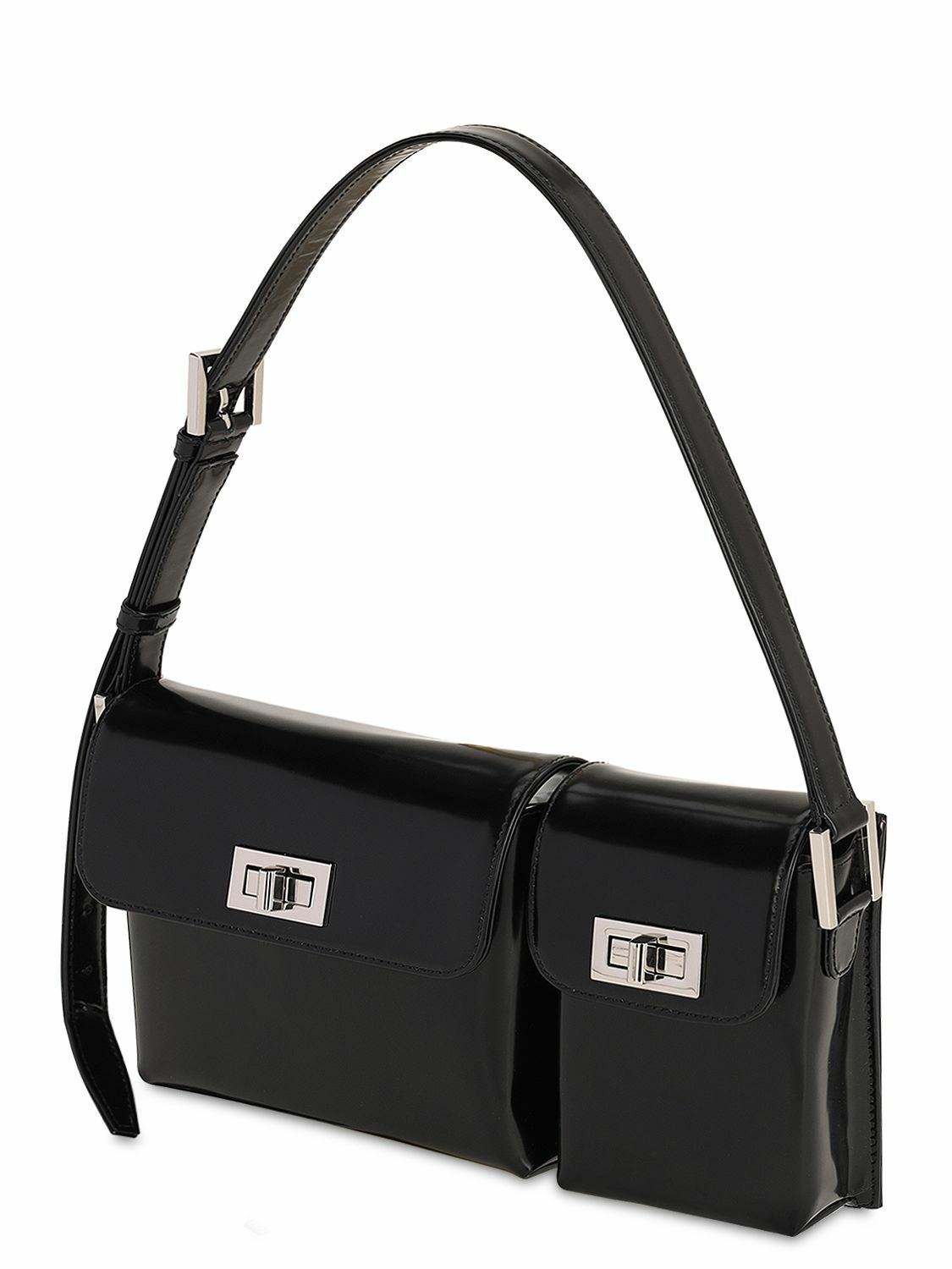 ☆関税込☆BY FAR★MANU SEMI PATENT LEATHER SHOULDER BAG★ Billy Black Semi Patent Leather Shoulder Bag – BY FAR