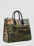 Camouflage Patchwork Tote Bag in Green