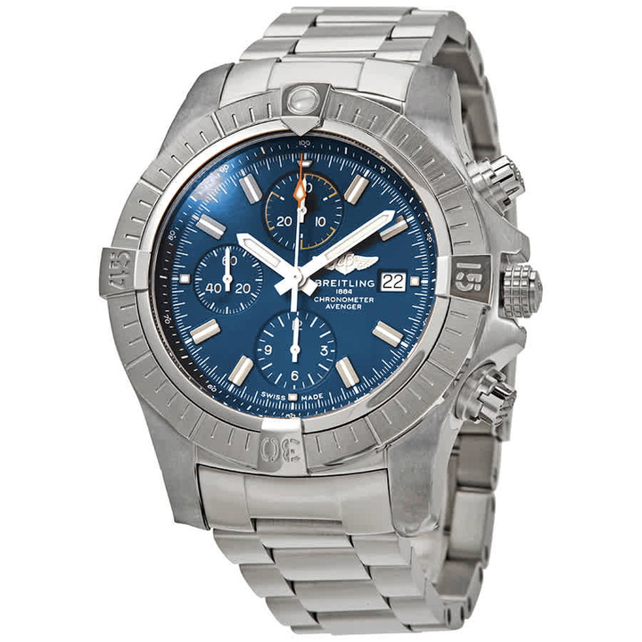Photo: Breitling Avenger Chronograph Automatic Blue Dial Mens Watch A13317101C1A1