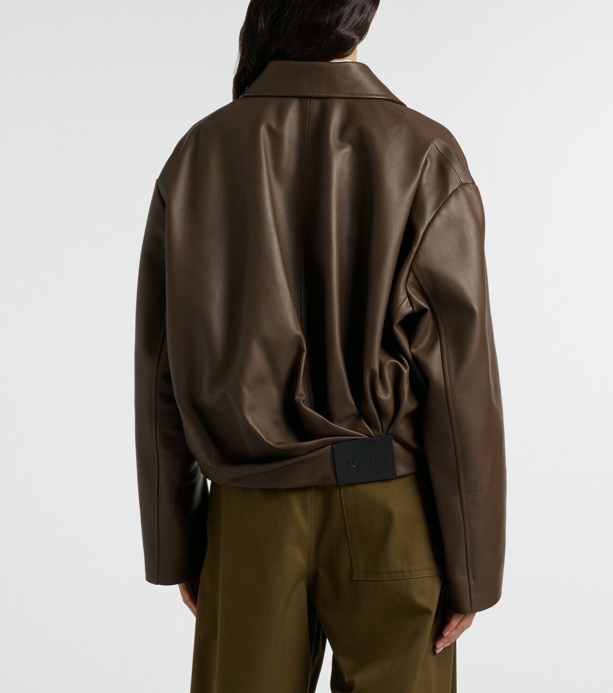 Loewe Draped leather jacket