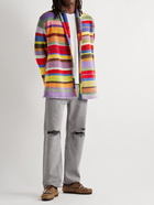 The Elder Statesman - Shawl-Collar Striped Cashmere Cardigan - Multi