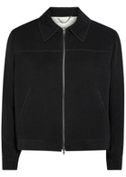 Second Layer Herman Contrast-stitch Twill Jacket Black