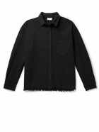 John Elliott - Hemi Frayed Cotton-Canvas Shirt - Black