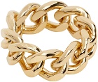 IN GOLD WE TRUST PARIS Gold Curb Chain Ring