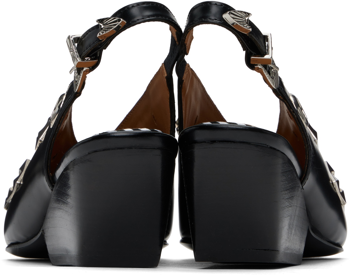 Toga Pulla Black Polido Pointed Heels Toga Pulla
