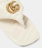 Gucci GG Marmont leather thong sandals