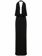 MAGDA BUTRYM Halter Neck Jersey Long Dress