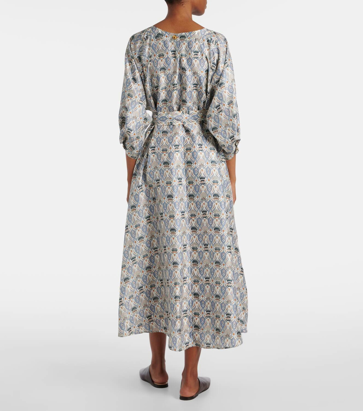Loro Piana Mila printed silk midi dress