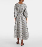 Loro Piana Mila printed silk midi dress
