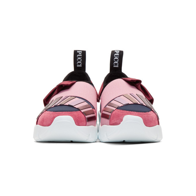 Emilio Pucci Low Ruffle Sneakers in Pink