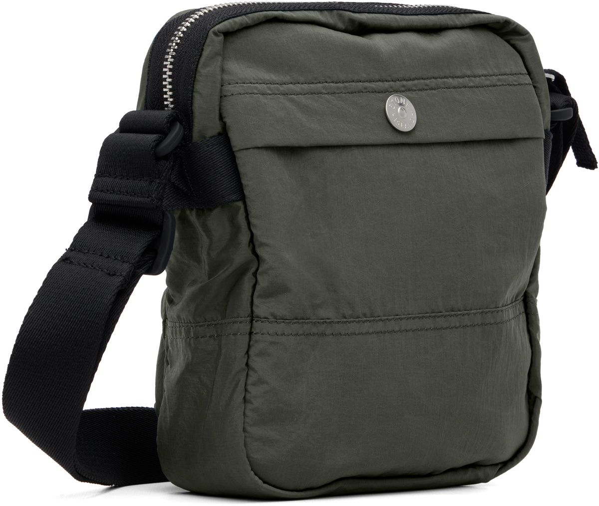 Stone Island Khaki 9200015 Coated Nylon Metal ECONYL Pouch Stone