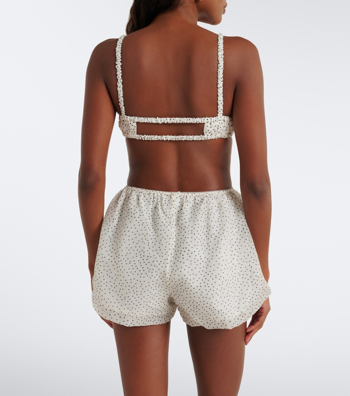 SIR Polka-dot silk organza shorts