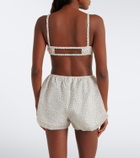 SIR Polka-dot silk organza shorts