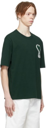 AMI Alexandre Mattiussi SSENSE Exclusive Green Ami de Cœur T-Shirt