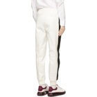Alexander McQueen White Cotton Stripe Trousers