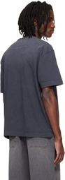 Solid Homme Gray Dropped Shoulder T-shirt