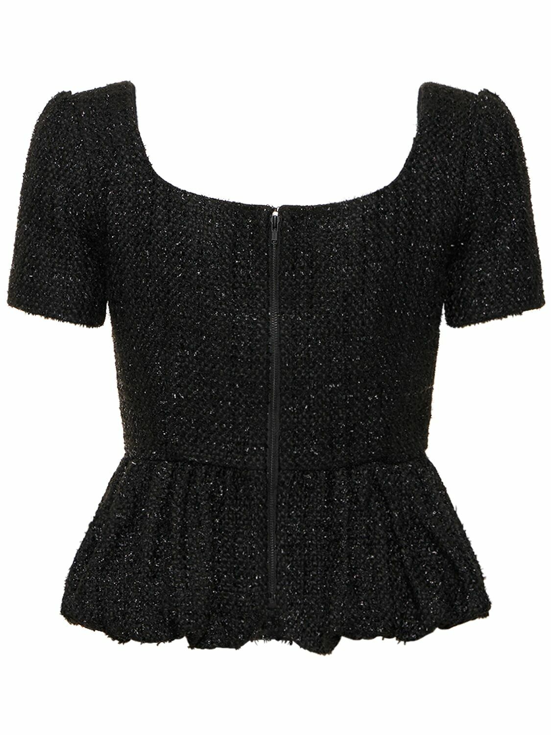 SELF-PORTRAIT - Bouclé Peplum Top