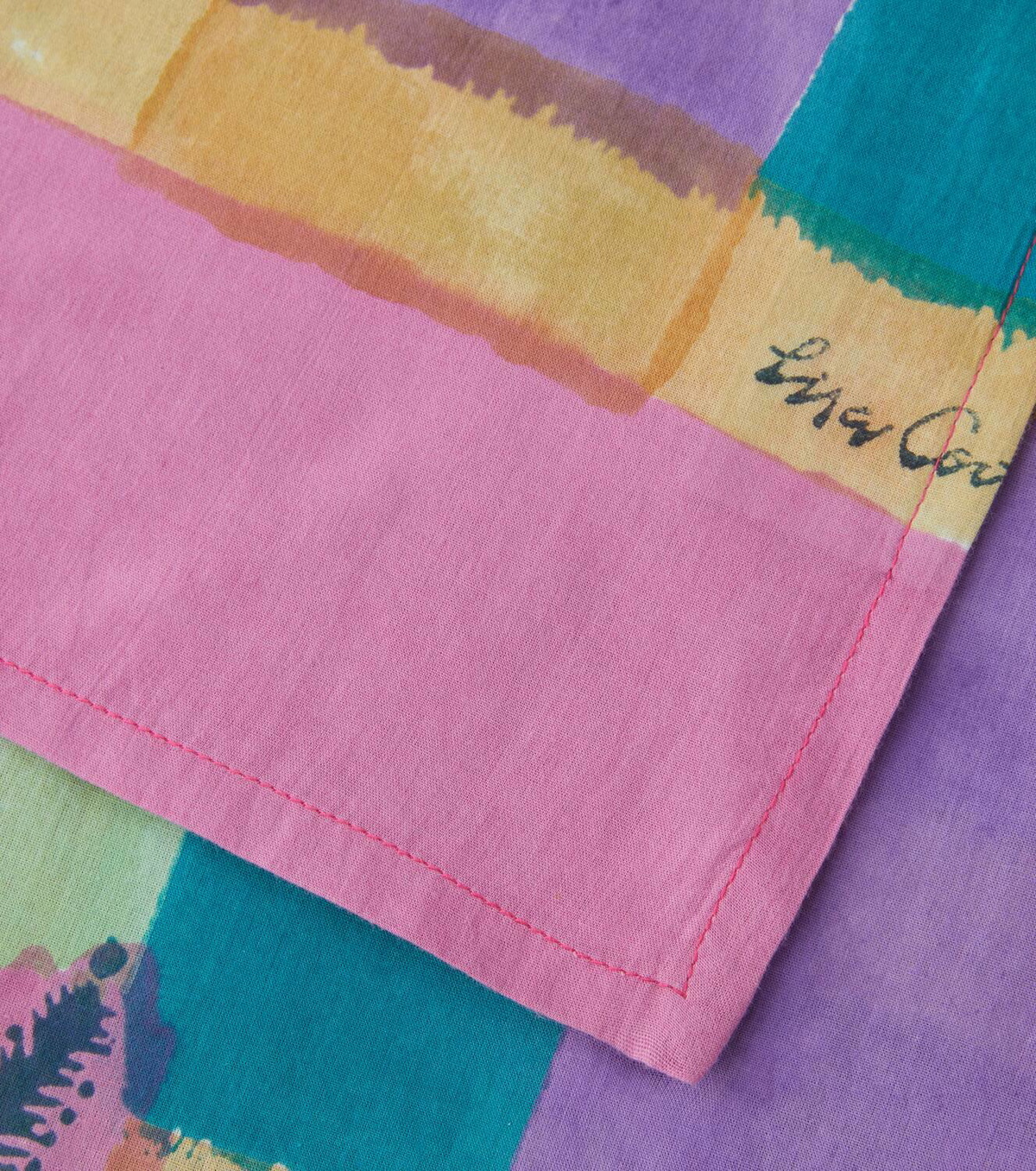 Lisa Corti Ankara Aqua muslin beach towel