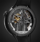 HYT - H1.0 x MR PORTER Limited Edition Hand-Wound 48.8mm Stainless Steel and Rubber Watch, Ref No. H02361 - Black