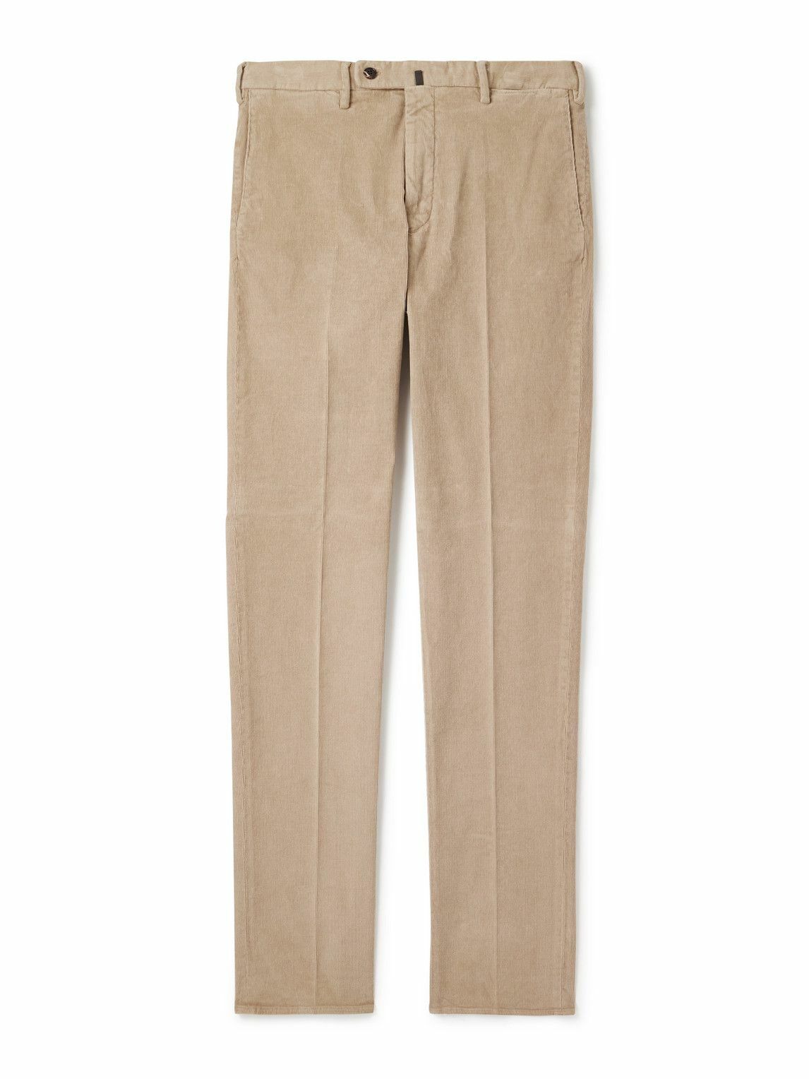 Incotex - Straight-Leg Cotton-Blend Corduroy Trousers - Neutrals