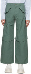 Winnie New York Green Front Pocket Cargo Pants