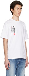 AAPE by A Bathing Ape White Printed T-Shirt