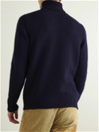 Kingsman - Shetland Virgin Wool Rollneck Sweater - Blue