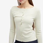 Peachy Den Women's Claudine Knit Cardigan in Pearl