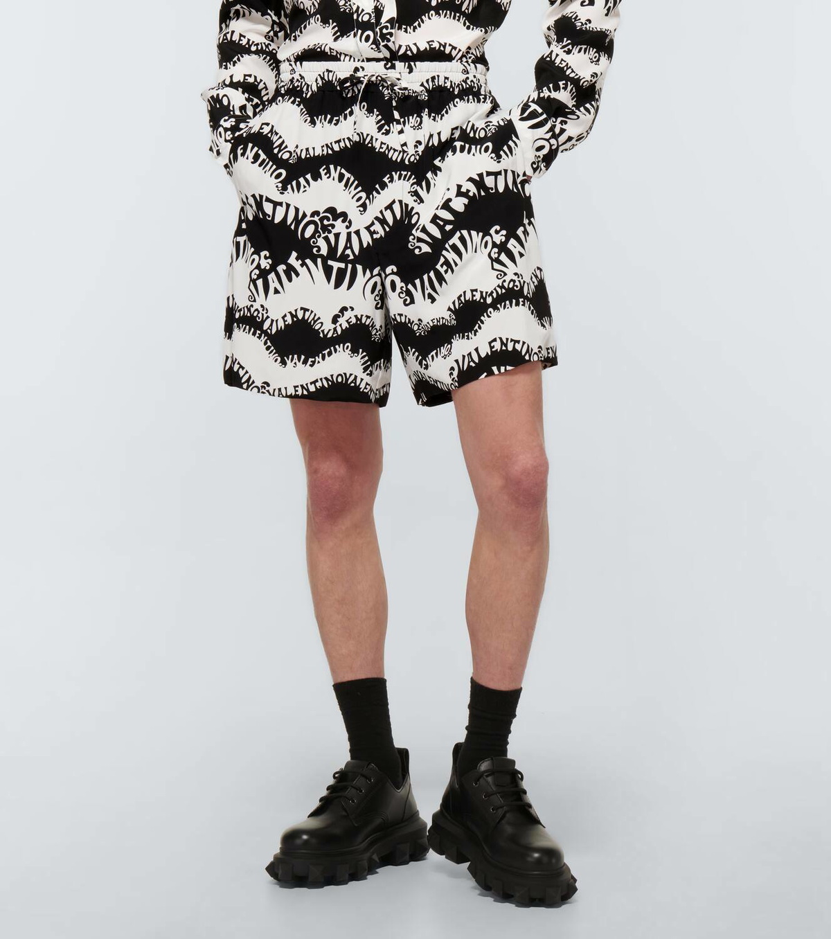 Valentino Archive '70 silk Bermuda shorts Valentino