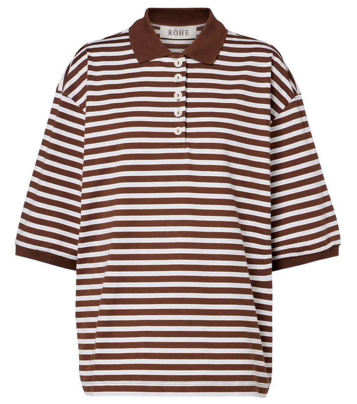 Photo: Róhe Striped oversized cotton polo shirt