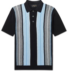 Beams Plus - Slim-Fit Striped Knitted Cotton Polo Shirt - Black