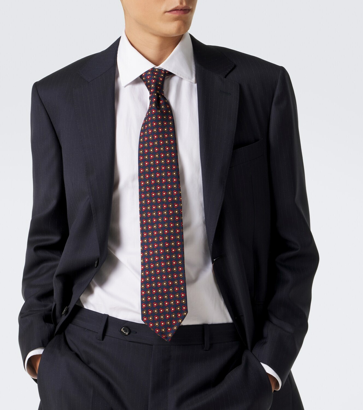 Rubinacci Printed silk tie