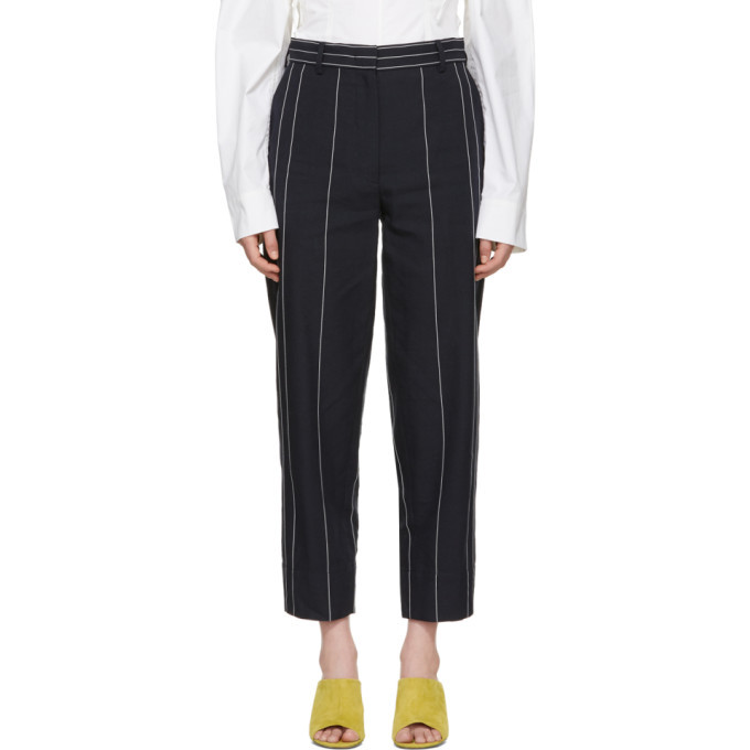 Photo: Cedric Charlier Navy Pinstripe Trousers
