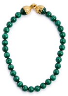 Timeless Pearly Malachite 24kt Gold-plated Necklace - Green - One Size