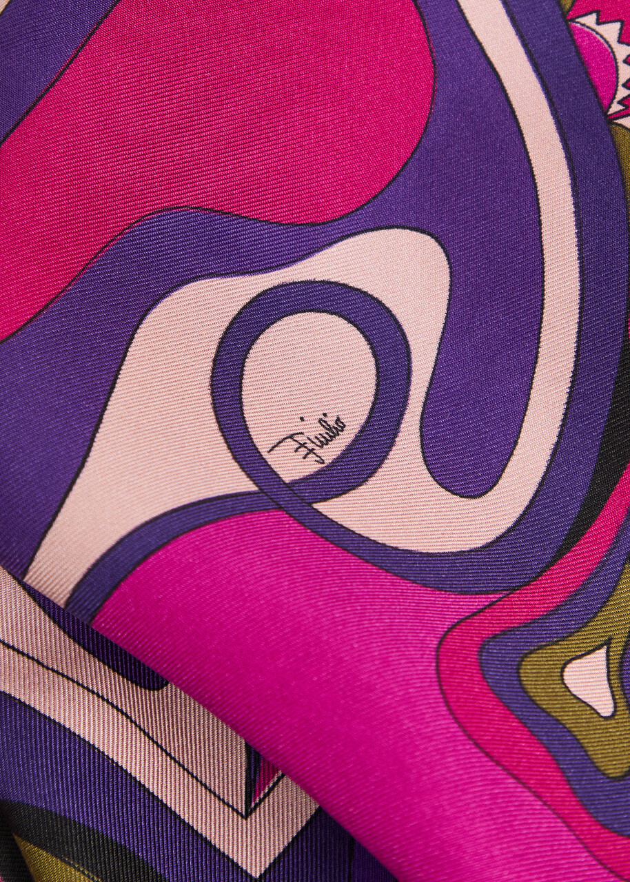 Pucci Printed Silk-twill Scarf - Multicoloured 1 - One Size