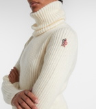 Moncler Grenoble Ribbed-knit wool and mohair-blend turtleneck sweater