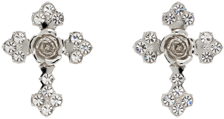 Photo: Blumarine Silver Cross Earrings