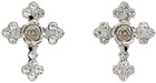 Blumarine Silver Cross Earrings