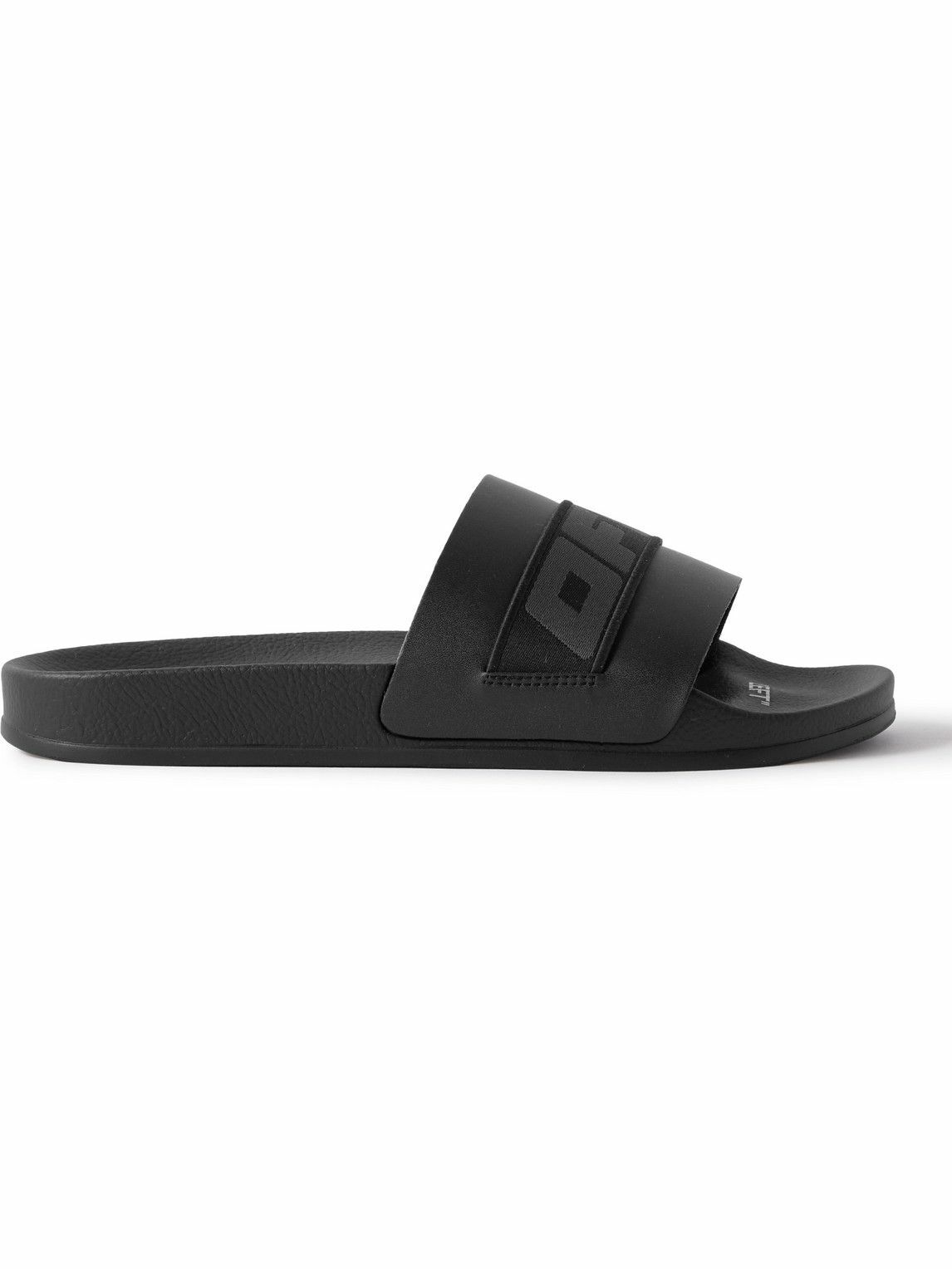 Off-White - Webbing-Trimmed Rubber Slides - Black Off-White