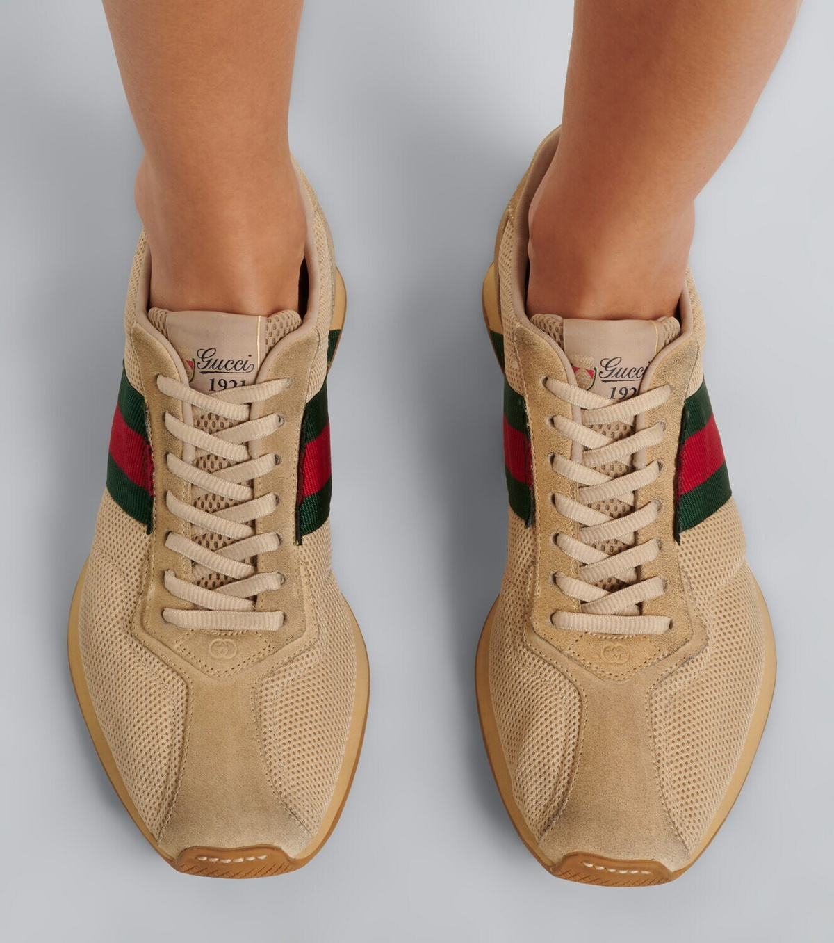 Gucci Gucci Tempo suede-trimmed sneakers
