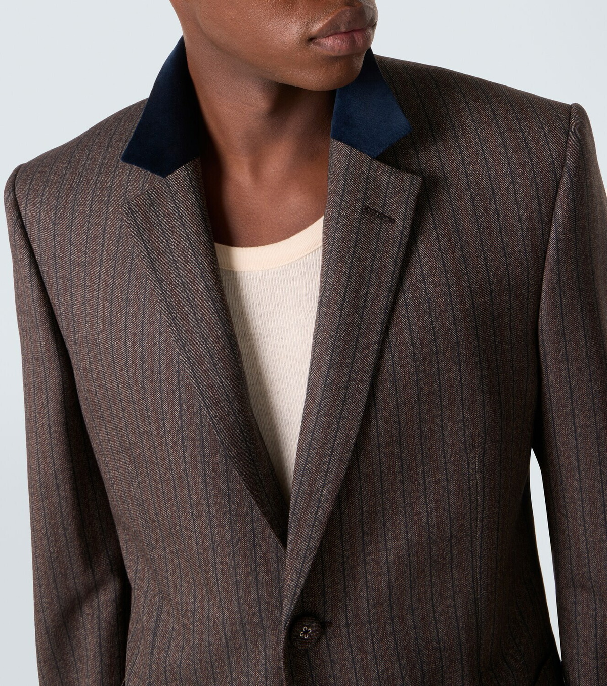 【24ss】WALES BONNER テーラードジャケット 44 Wales Bonner Alto pinstripe wool-blend blazer Wales Bonner