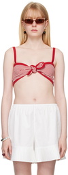 Bode Red Revere Stripe Bra